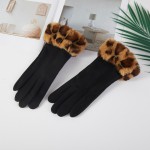 Wholesale faux Fur Suede Gloves One Fits Most Polyester