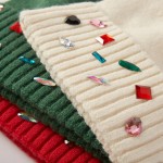 Wholesale beanie Convertible Flip Mitten Set Rhinestones One Fits Most Acrylic