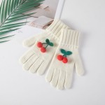 Wholesale cherry Themed Beanie Glove Set One Fits Most Acrylic