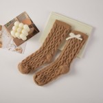 Wholesale microfiber Cable Knit Socks Bow Detail Pack Gift Box Included Women s