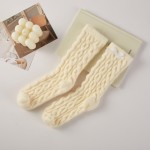 Wholesale microfiber Cable Knit Socks Bow Detail Pack Gift Box Included Women s