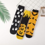 Wholesale microfiber Halloween Pattern Socks Pack Gift Box Included Women s Micr