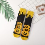 Wholesale microfiber Halloween Pattern Socks Pack Gift Box Included Women s Micr
