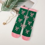 Wholesale microfiber Pink Green Pattern Socks Pack Gift Box Included Women s Mic