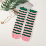 Wholesale microfiber Pink Green Pattern Socks Pack Gift Box Included Women s Mic