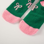 Wholesale microfiber Pink Green Pattern Socks Pack Gift Box Included Women s Mic