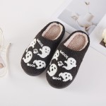 Wholesale plush Ghosts Slide Slippers Pack Polyester Rubber Sole