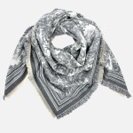 Wholesale soft Flower Print Scarf Fridge Edge One L W Acrylic