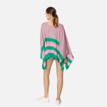 Wholesale do Everything Love Soft Knit Striped Poncho One Fits Most Polyester