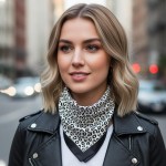Wholesale leopard Print Bandana Scarf Multi Use Scarf Bandana Bag Tie ETC L W Po