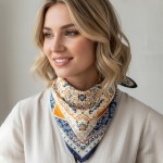 Wholesale paisley Arabesque Oriental Bandana Scarf Multi Use Scarf Bandana Bag T
