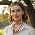 Wholesale geometric Pattern Bandana Scarf Multi Use Scarf Bandana Bag Tie ETC L
