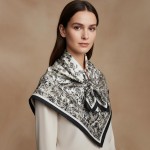 Wholesale vintage Botanical Print Bandana Scarf Multi Use Scarf Bandana Bag Tie