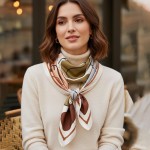 Wholesale abstract Line Print Bandana Scarf Multi Use Scarf Bandana Bag Tie ETC