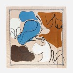Wholesale abstract Line Print Bandana Scarf Multi Use Scarf Bandana Bag Tie ETC