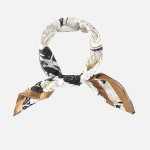 Wholesale abstract Floral Print Bandana Scarf Multi Use Scarf Bandana Bag Tie ET