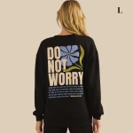 Wholesale do Not Worry Ultra Comfy Pullover Sweatshirt Crew Neck Dropped Should