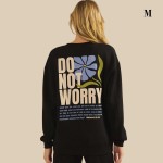 Wholesale do Not Worry Ultra Comfy Pullover Sweatshirt Crew Neck Dropped Should
