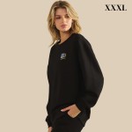 Wholesale do Not Worry Ultra Comfy Pullover Sweatshirt Crew Neck Dropped Should