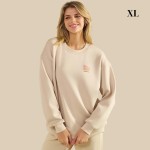 Wholesale do Not Worry Ultra Comfy Pullover Sweatshirt Crew Neck Dropped Should