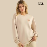 Wholesale do Not Worry Ultra Comfy Pullover Sweatshirt Crew Neck Dropped Should