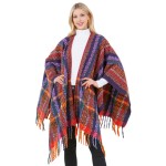 Wholesale multi Color Knit Shawl Fringe One Side Fits Most Acrylic