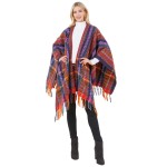 Wholesale multi Color Knit Shawl Fringe One Side Fits Most Acrylic