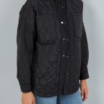 Wholesale light Weight Quilted Shacket Collar Pack Snap Button Closure Two Snap