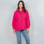 Wholesale light Weight Quilted Shacket Collar Pack Snap Button Closure Two Snap