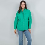 Wholesale light Weight Quilted Shacket Collar Pack Snap Button Closure Two Snap