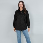 Wholesale suede Snap Jacket Collar Two Side Pockets Spandex Polyester