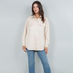 Wholesale suede Snap Jacket Collar Two Side Pockets Spandex Polyester