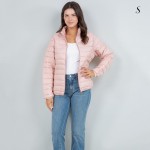 Wholesale quilted Puffer Jacket Full Zipper Closure Two Zipper Pockets Polyester