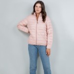 Wholesale quilted Puffer Jacket Full Zipper Closure Two Zipper Pockets Polyester