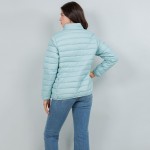 Wholesale quilted Puffer Jacket Full Zipper Closure Two Zipper Pockets Polyester