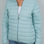Wholesale quilted Puffer Jacket Full Zipper Closure Two Zipper Pockets Polyester