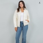 Wholesale quilted Puffer Jacket Full Zipper Closure Two Zipper Pockets Polyester