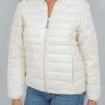 Wholesale quilted Puffer Jacket Full Zipper Closure Two Zipper Pockets Polyester