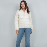 Wholesale quilted Puffer Jacket Full Zipper Closure Two Zipper Pockets Polyester