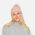 Wholesale fuzzy Knit Cuff Beanie Faux Fur Pom Rhinestone Details One Fits Most P