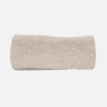 Wholesale fuzzy Knit Headwrap Rhinestone Details One Fits Most Polyester