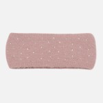Wholesale fuzzy Knit Headwrap Rhinestone Details One Fits Most Polyester
