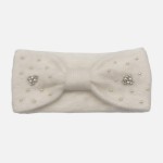 Wholesale fuzzy Knit Knotted Headwrap Pearls Pearl Cluster Details One Fits Most