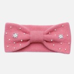 Wholesale fuzzy Knit Knotted Headwrap Pearls Pearl Cluster Details One Fits Most