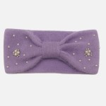 Wholesale fuzzy Knit Knotted Headwrap Pearls Pearl Cluster Details One Fits Most