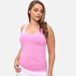 Wholesale plus Reversible Seamless Tank Built Bra Seamless Construction U V Neck