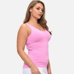 Wholesale plus Reversible Seamless Tank Built Bra Seamless Construction U V Neck