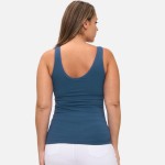 Wholesale plus Reversible Seamless Tank Built Bra Seamless Construction U V Neck
