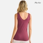 Wholesale plus Reversible Seamless Tank Built Bra Seamless Construction U V Neck