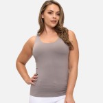 Wholesale plus Reversible Seamless Tank Built Bra Seamless Construction U V Neck